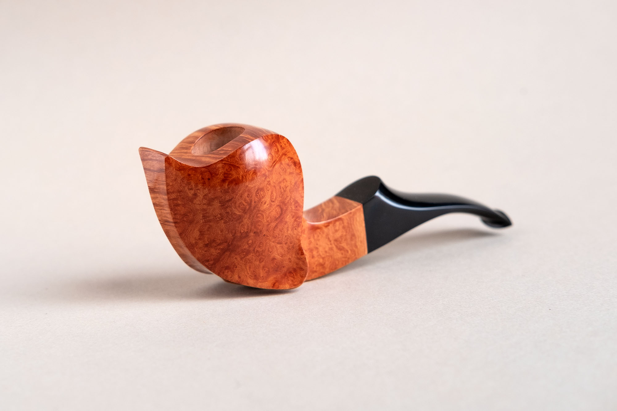 blowfish smoking pipe, handmade in briar by arcangelo ambrosi