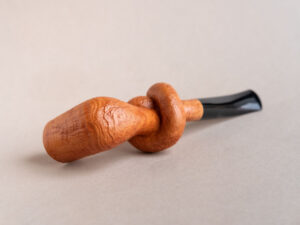 Sandblasted knotted pipe, handmade smoking pipe crafted by arcangelo ambrosi