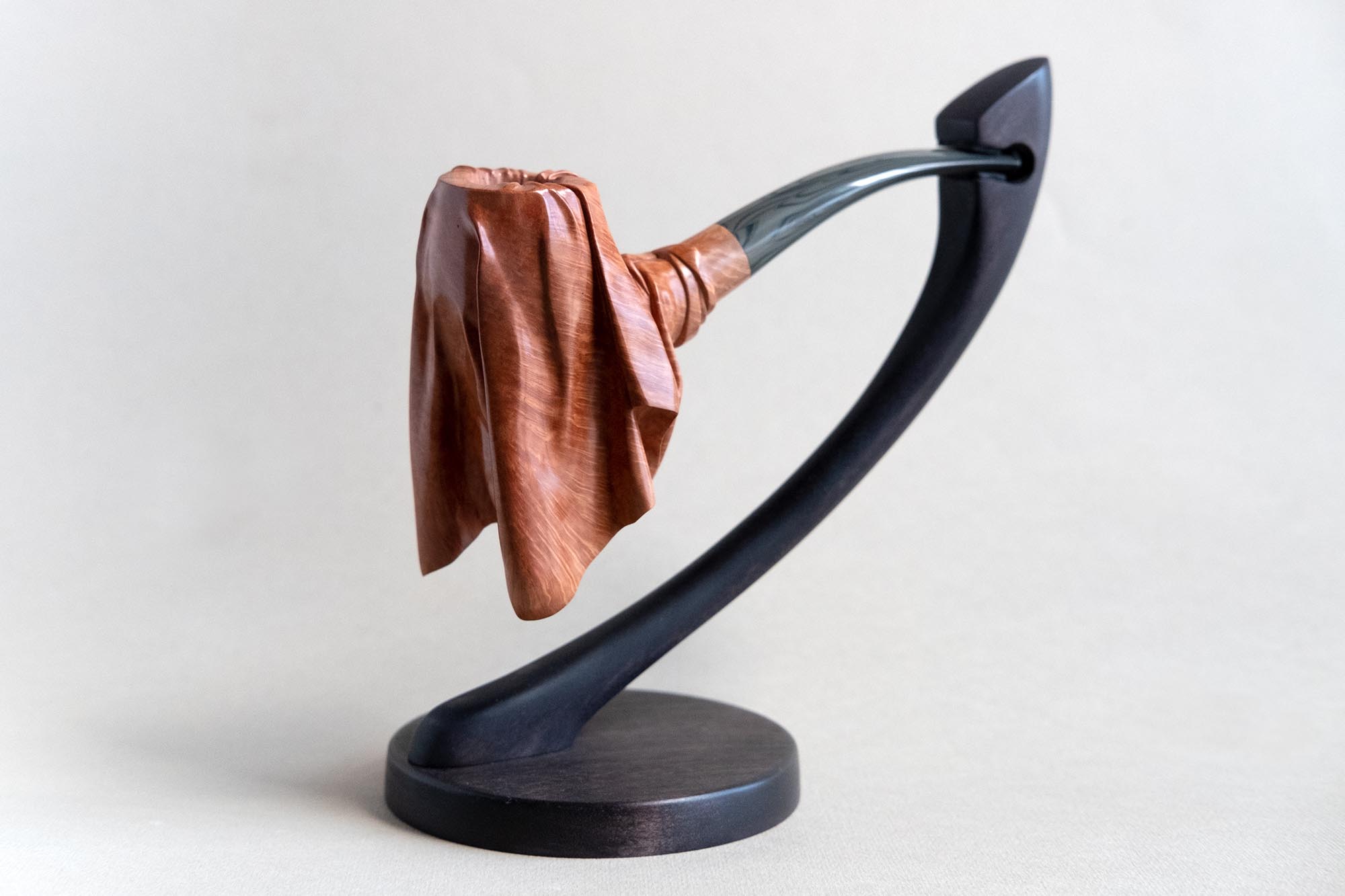 The Veiled pipe, a sculptural smoking pipe hand crafted by Arcangelo Ambrosi