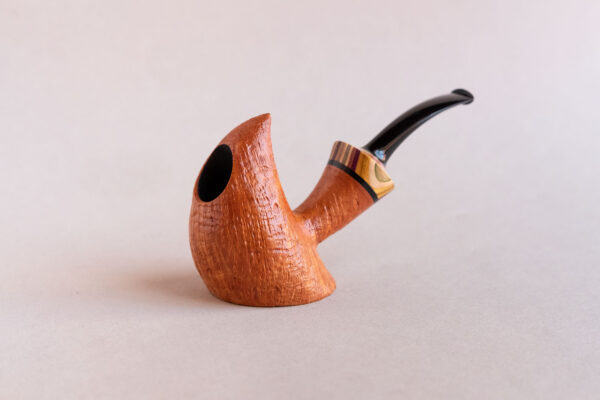Ninja, signature model pipe crafted by Arcangelo Ambrosi. Variant with skateboard inlay.