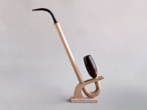 umbrella pipe, a long vertical smoking pipe designed by arcangelo ambrosi