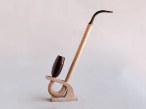 umbrella pipe, a long vertical smoking pipe designed by arcangelo ambrosi